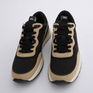 Zara Contrasting Mesh Sneakers NWT